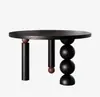 Mesa redonda de madeira maciça suporte de perna de mesa pernas de mesa mesa de jantar base de mármore travertino cone cilindro pernas de mesa irregulares