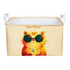 Caja de Almacenamiento Cuadrada Casual Plegable Tela Impermeable y a Prueba de Humedad Escritorio Rectangular Cesta de Almacenamiento de Desechos Cesta de Almacenamiento
