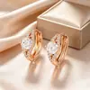 Pendientes Redondos Geométricos Transfronterizos Europeos y Americanos de Moda Xuping, Pendientes de Aleación de Cobre con Garras y Piedras Artificiales, Accesorios para Orejas Estilo Ins