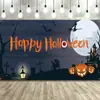 Amazon Nuevo Banner de Halloween Decoración de Fiesta del Festival Fantasma Cortina de Puerta Bandera Tela de Fondo para Bandera Se Puede Hacer
