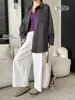 Sikan Otoño Nueva Llegada Estilo Novio Holgado Chaqueta Camisa Casual con Bolsillos Grandes y Diseño Elegante SN9281