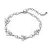 Pulsera Irregular Europea y Americana Clásica Popular de Gotas de Agua Circonia AAA para Mujer Estilo Cool Versátil Pulsera Nupcial