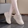 Nuevas Zapatillas Deportivas Blancas Casuales Versátiles de Suela Gruesa Estilo Coreano 'Dad Shoes' para Mujer, Otoño 2026 2670