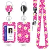 Porta Credencial Estampado de Leopardo Transfronterizo, Insignia de Empleado Estilo Ins, Credencial de Trabajo con Correa, Clip Trasero de Metal, Porta Credencial Retráctil