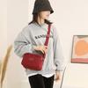 Bolsa horizontal elegante de cor sólida, bolsa pequena de nylon portátil, transversal de ombro único, bolsa de moedas para mulheres