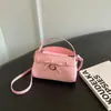 Bolso pequeño cuadrado de color macarrón, nuevo modelo otoño 2026, lujo ligero, elegante, simple, versátil, de hombro, cruzado, bolso de mano