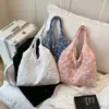 Bolsa de Lona, Bolso Nuevo Estilo Verano, Bolso Sencillo de Lona, Bolso de Hombro con Encaje Floral, Bolso de Mano, Bolso de Mano Artístico