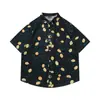 Camisas Hawaianas de Manga Corta New Retro Transfronterizas para Hombres y Mujeres, Casual Modernas Holgadas para Parejas, Camisas Florales de Playa para Vacaciones