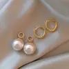 Pendientes de Perla y Diamante Completo Estilo Influencer para Mujer 2026 Nuevo Estilo Caliente Sentido de Alta Gama Lujo Ligero Ear Cuff de Dos Vías Hermosos Accesorios para Pendientes