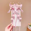 Pasador Festivo de Nochevieja para Niños Diadema Despertar del León Rojo para Niña Borla de Bebé Accesorios para el Cabello Estilo Chino Diadema Festiva