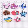 Bonito Dos Desenhos Animados Oceano Série Mundial Caneta De Borracha Macia Frisado Diy Acessórios Beads Destacável Contas Queimadas Contas Atacado