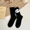 MeiasCheng atacado para outono e inverno feminino forradas com fleece espessadas quentes veludo estilo boneca dormir versátil meias felpudas