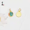 Colgante de Zorro de Nueve Colas con Goteo de Aceite Esmaltado Azul Cloisonné Charms para Pulsera Collar Accesorios de Joyería Hechos a Mano DIY