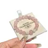Quartzo Rosa Natural Costurado com Pérolas Shijia para Atrair Flores de Pessegueiro e Aprimorar a Pulseira para Mulheres, Pulseira Rosa Exquisita e de Alto Padrão e Versátil