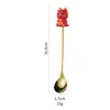 Colher e garfo de aço inoxidável transfronteiriços figura de desenho animado conjunto de presente de quatro peças colher de sobremesa de restaurante garfo de frutas talheres