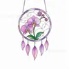 Apanhador de Sonhos DIY Transfronteiriço Pintado à Mão em Acrílico Ornamento Pendurado Educacional Infantil para Colorir Janela Pegador de Sol Pingente Decorativo