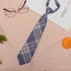 Corbata pequeña JK para mujer, estilo universitario, a cuadros, uniforme japonés holgado para hombres y mujeres, estudiantes, camisa, corbatas cortas de moda