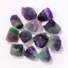 Fluorita Colorida Natural Pedra Original Batida à Mão Pedra Ziying Pedregulho de Fluorita Colorida Amostra de Minério Vaso de Flores Aquário Pedra de Desmagnetização