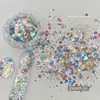 Lentejuelas Iridescentes Japonesas y Coreanas Ópalo Aurora Polvo de Diamante Triturado Mezcla Irregular de Escamas Finas de Purpurina Accesorios para Uñas al por Mayor
