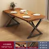 Mesa combinada de ferro forjado para tavernas comerciais, restaurantes de hot pot, mesas retangulares de jantar, churrascarias e uso doméstico, em estilo simples