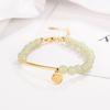 Fortune Round Brand Hetian Jade Bracelet Women's 2022 Summer New Niche Small Fresh Fortune Full of All-match Bracelet