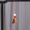 Colgante de Joyería para Cadena de Teléfono Móvil de Sándalo Verde, Accesorio de Encanto Tejido a Mano con Forma de Cacahuete de Sándalo Morado