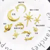 Accesorios de Joyería DIY Estrella Planeta Luna Mang Estrella Accesorios Chapados en Oro Gotas de Pegamento UV Recinto Espacial Colgante de Metal