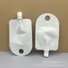 En Stock Mini Portátil de 10 ml Bolsa Reutilizable con Boquilla y Agujero para Colgar, Bolsa Blanca de Papel de Aluminio para Muestras de Productos de Cuidado de la Piel