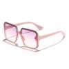 Gafas de Sol para Mujer con Lente de PC Transparente, Montura Cuadrada Grande, Protección Solar para Exteriores, Aspecto Natural, Hace que la Cara Parezca Más Pequeña, Elegantes, Esenciales para Fotografía Urbana