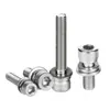 Parafuso Combinado de Três Peças com Cabeça Cilíndrica e Arruela de Pressão Plana, Aço Inoxidável 304, Soquete Hexagonal, M2M4M5