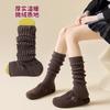 Meias de Dedo Aberto para Mulheres, Estilo Micro-Lã, Polainas de Meia Panturrilha, Polainas Longas de Inverno Versáteis com Canelado para Mulheres, Pernas Bonitas
