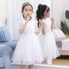 Vestido para Niñas Primavera 2025 Nuevo Falda de Malla Más Terciopelo Niñas Súper Hada Falda Abullonada Estilo Occidental Otoño e Invierno Vestido de Princesa