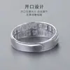 Anillo de Dedo Índice Plateado para Hombre de 999 Pies Baifu Plata de Ley Boca Viva Anillo de Dragón Agresivo de Moda para Hombre Ajuste de Apertura