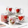 Copo de Cerâmica Assado em Alta Temperatura Flor Dia das Mães Copo de Café Universal Personalizável Logo Cor do Texto Caneca 11oz