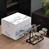 Conjunto de Copos de Vidro Borossilicato Alto para Uso Doméstico, Resistente ao Calor, Isolado, Anti-Escaldante, Conjunto de Copos de Água para Convidados na Sala de Estar