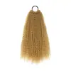 Trenzas de Peluca para Mujer, Cola de Caballo Espiral Rizada Envuelta Europea y Americana a la Moda, Cabello Largo Rizado, Cola de Caballo Doble Ligera, Cabello Liso