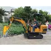Excavadora Compacta de Orugas, Excavadora Pequeña para Construcción de Carreteras, Excavación de Zanjas y Colocación de Tuberías, Excavadora Hidráulica Pequeña para Jardín