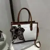 2025 Elegante Nova Bolsa de Mão Tote Grande Capacidade Simples para o Dia a Dia Padrão de Pele de Cobra Bolsa Transversal Decorativa com Lenço de Seda