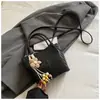 Bolso Cubo de Textura Tejida Simple 2026 Nuevo Estilo Bolso Diseño de Nicho Bolso de Mano Moda Color Sólido Informal Bolso de Hombro
