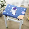 Almofada de assento para estudante em espuma de memória, almofada de cadeira de desenho animado, almofada de assento espessa antiderrapante para longas permanências em sala de aula, almofada de assento para banquinho infantil em casa