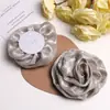 Tecido Brilhante Fino Flor Enrolada Suave Cetim Vintage Rosa DIY Presilha de Cabelo Corda de Cabelo Adorno de Cabeça Corsage Corrente de Colar Acessórios de Flor