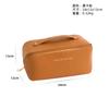 Popular Bolsa de Cosméticos tipo Almohada de Acordeón Simple de PU, Gran Capacidad, de Viaje de Gama Alta, Portátil, con Compartimentos Múltiples