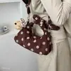 Bolso de Mano Nuevo Retro de Gamuza 2026 Versátil Lazo Moda Nicho Lunares Hombro Único Bolso Cruzado para Mujer Viaje Diario
