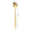 Cuchara para condimentos de acero inoxidable 304, cuchara para sal doméstica, cuchara pequeña dorada linda, cuchara para mezclar café, cuchara, cuchara, cuchara para helado