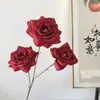 Ventas Directas de Fábrica de Flores Artificiales para Bodas, Arreglos Florales de Boda a Precio Especial, Flores Falsas Decorativas, Flores Artificiales Rosa Diamante de 3 Cabezas