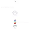 Pingente Apanhador de Sol em Forma de Patinha de Gato e Patinha de Cachorro Cristalino Pingente de Coração DIY Suprimento Transfronteiriço Amazon para Cachorro Comemorativo