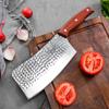 Cuchillo de Cocina Forjado con Patrón de Martillo, Cuchillo Afilado de Acero Inoxidable para Uso Doméstico en Cocina, Cuchillo para Rebanar con Mango de Secuoya, Directo de la Fábrica Fuente