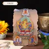 Transferencia para Atraer Riqueza y Proteger el Hogar Imán de Refrigerador de Madera Buda Thangka Regalo Conmemorativo de Viaje Imán de Refrigerador Magnético Cultural y Creativo