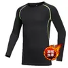 Ropa abrigada forrada de polar ropa interior para hacer ejercicio ropa de otoño para hombre traje deportivo mallas ropa para correr en invierno entrenamiento de baloncesto