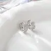 Pendientes de Zirconia de Lujo de Alta Gama Europeos y Americanos Transfronterizos para Mujer, Joyería de Estilo Ins de Diamante Completo al por Mayor